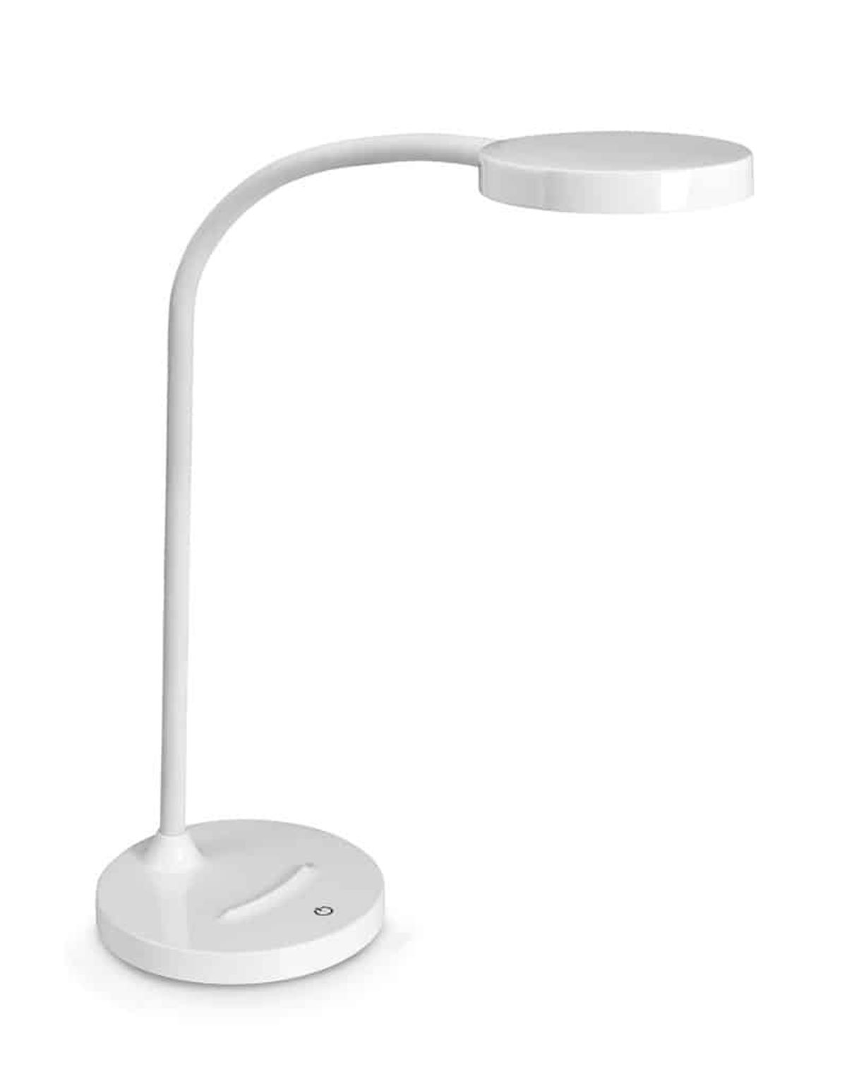 Bordlampe LED Hvid Fleksibel Justerbar Hoved.