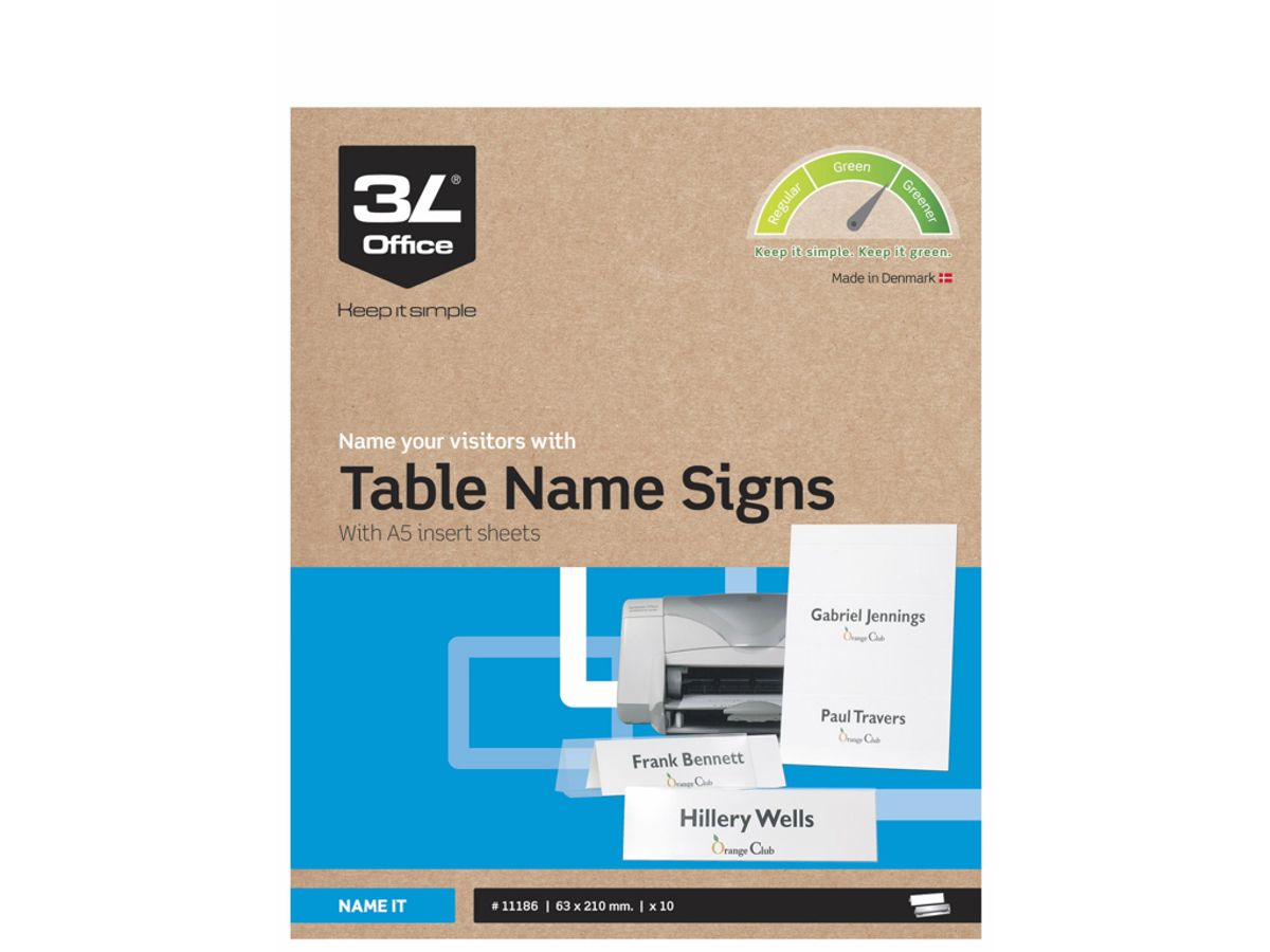 Bordskilt 3L 210x63 mm 10 stk