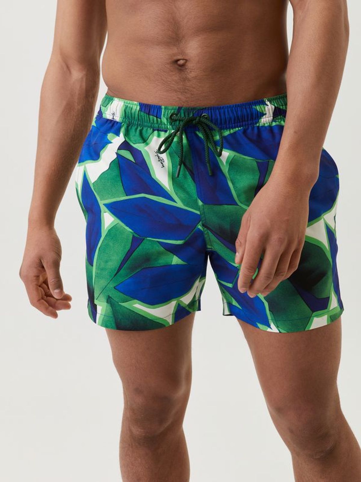 BORG PRINT SWIM SHORTS, BB SUMMER LEAFS