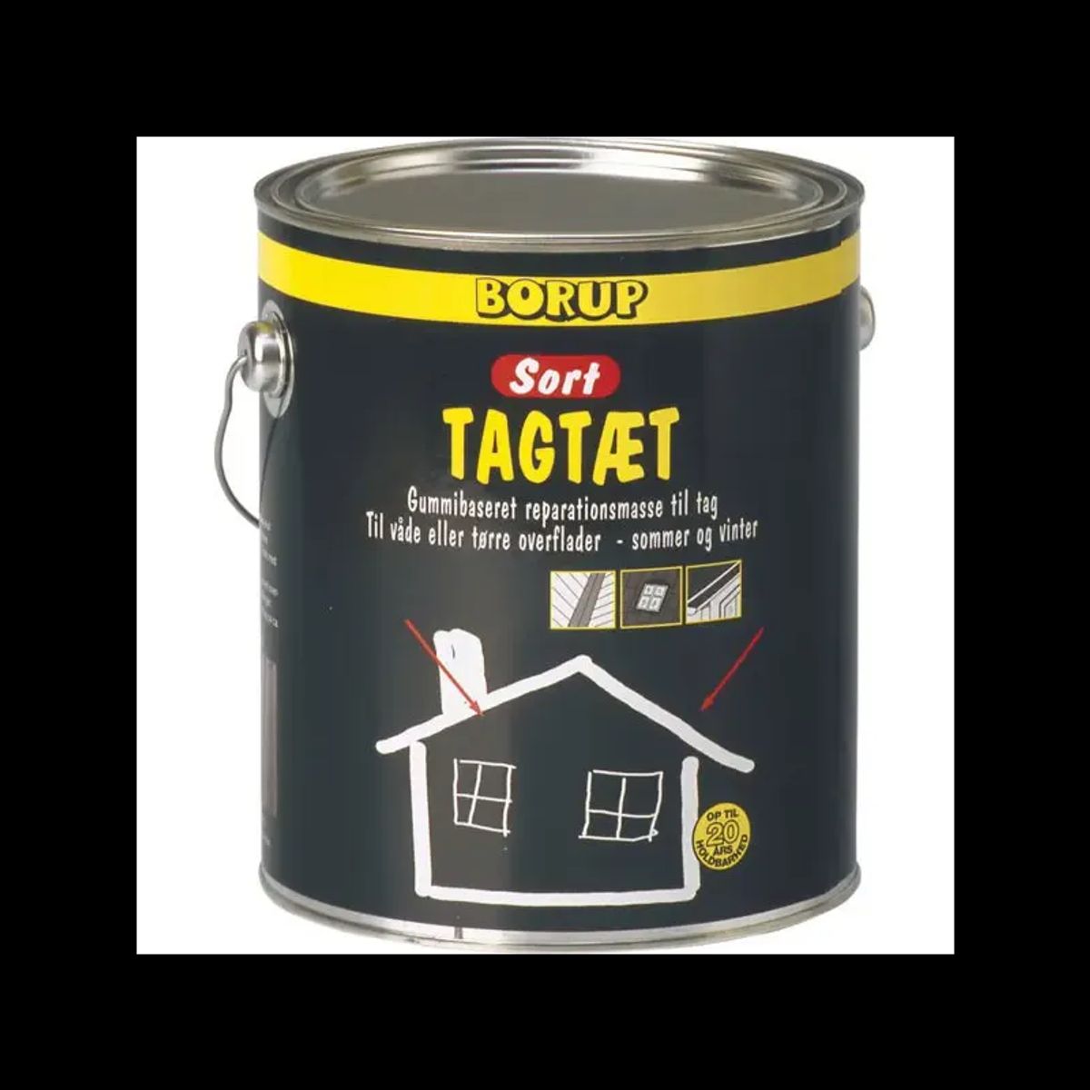 Borup Tagtæt Sort - 1 kg