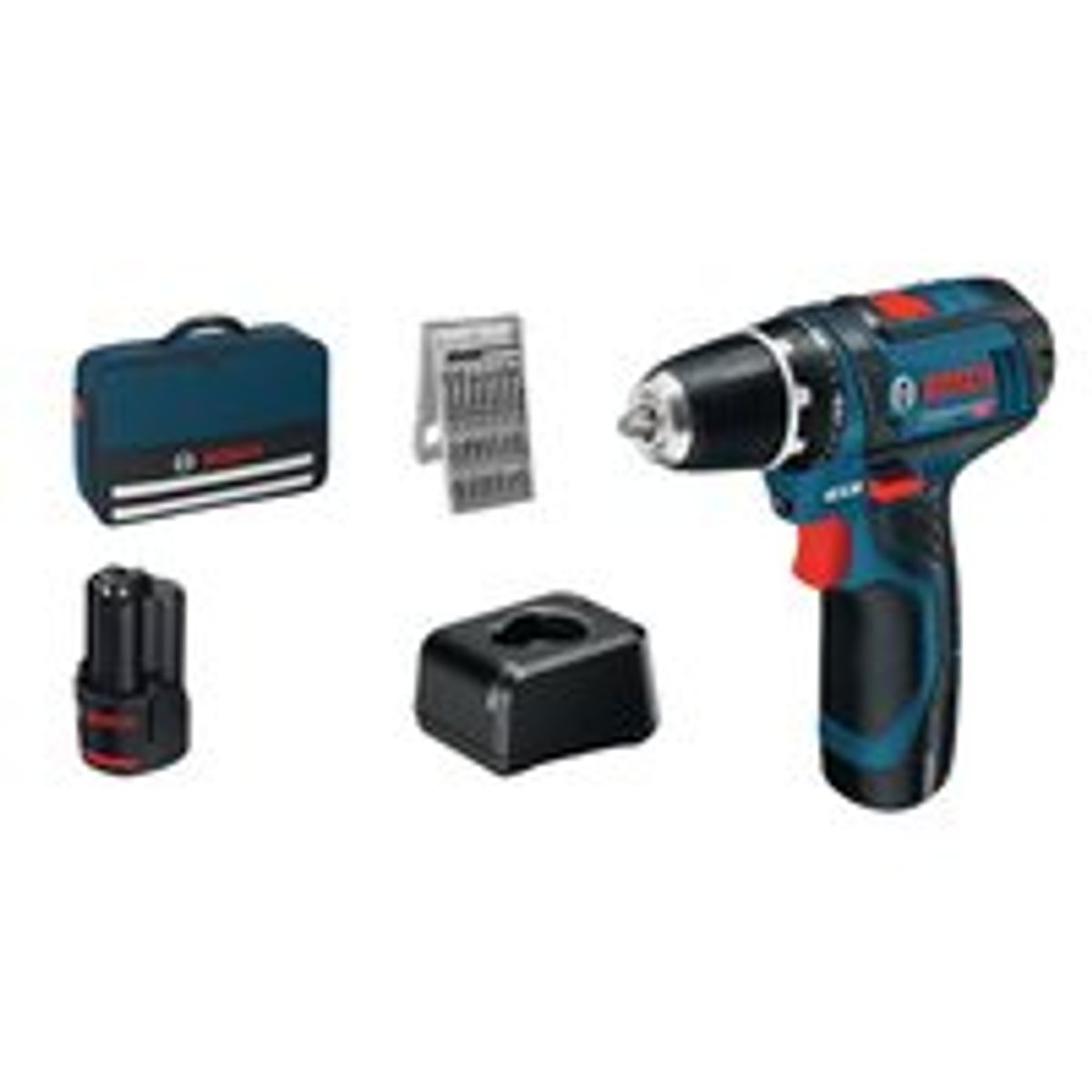 Bosch Akku boremaskine GSR 12V-15 2x2,0 lader