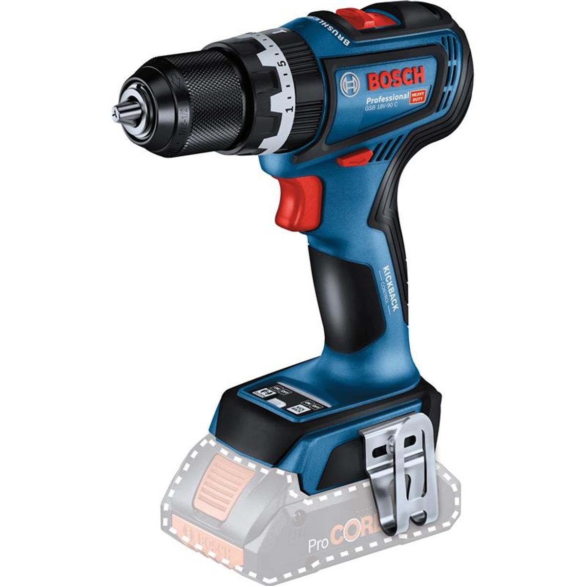 Bosch akku slagboremaskine GSB 18V-90 C Solo Professional