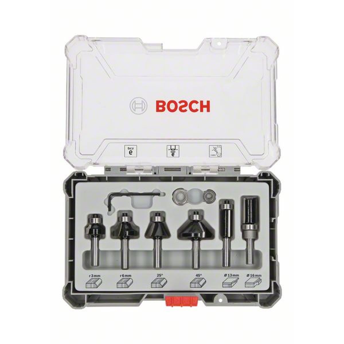 Bosch Bitsæt til Trim and Edging-fræsejern, 6 dele 6mm