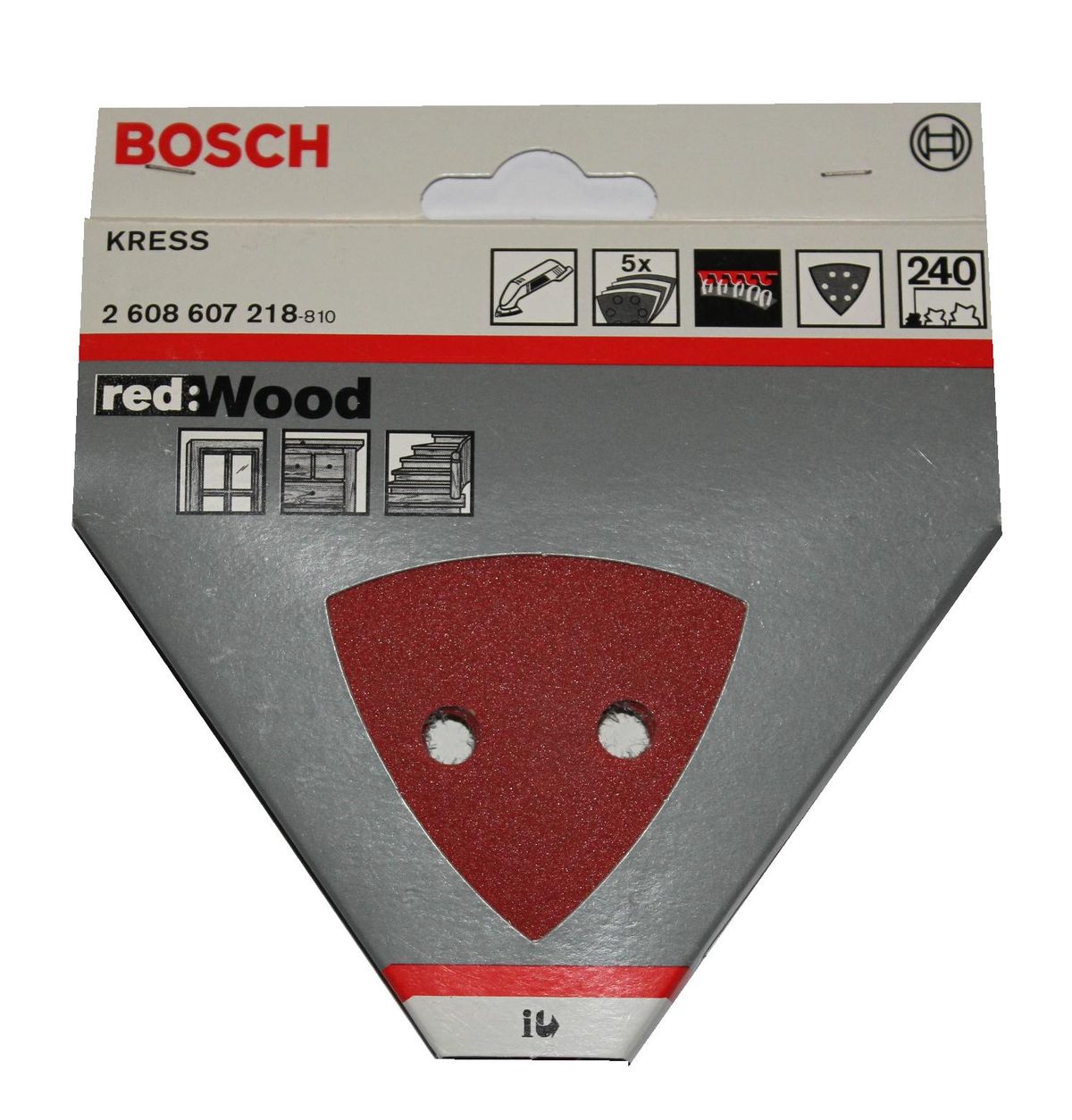 Bosch deltaslibepapir korn 240 redwood