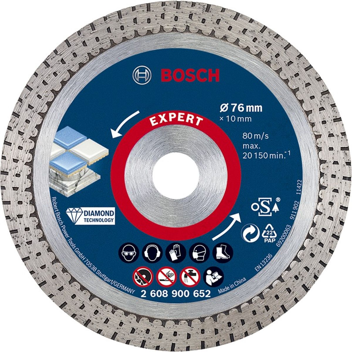 Bosch Diamantskæreskive HARDCERAMIC 76mm