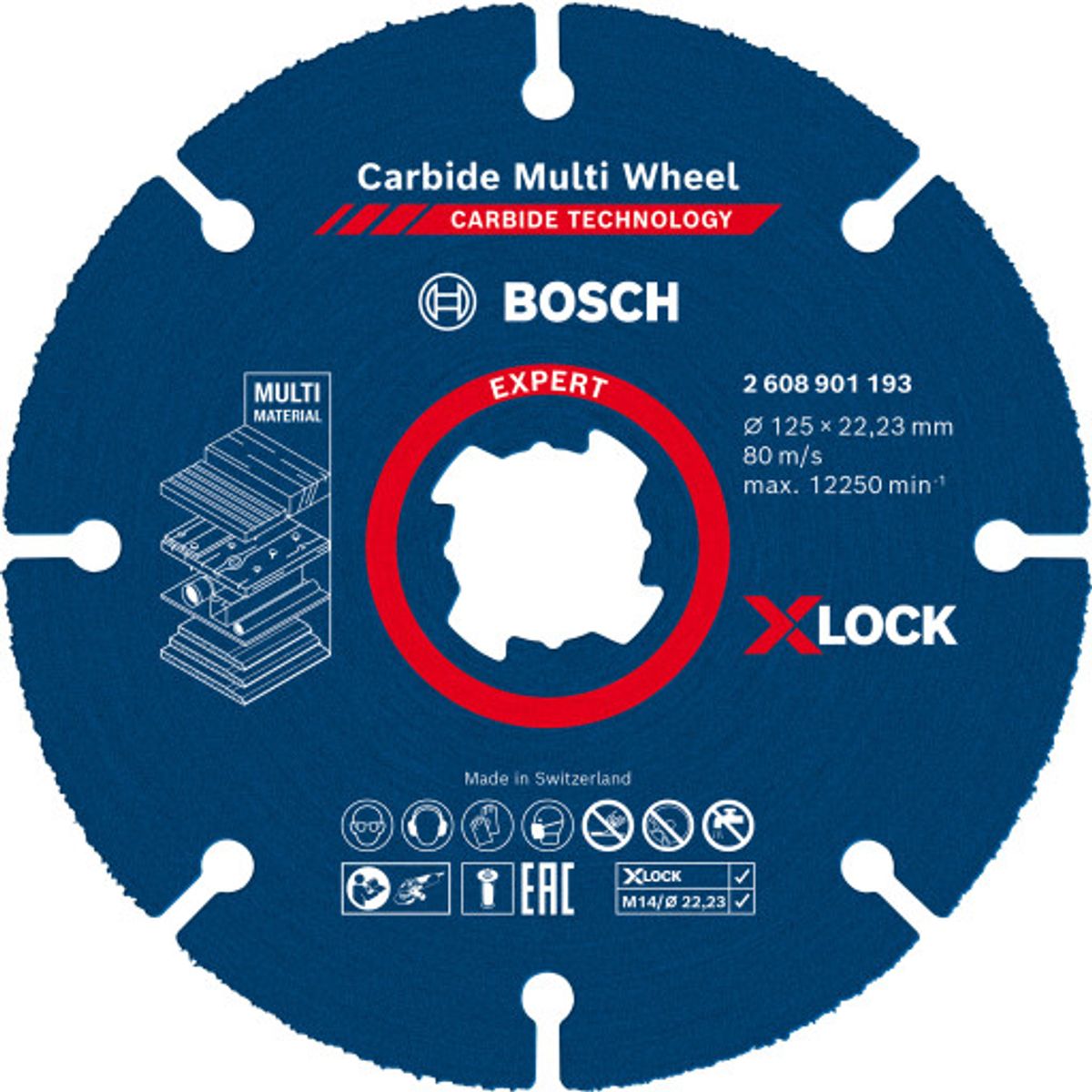 Bosch Expert Carbide multi skæreskive Ø125 - m. X-Lock