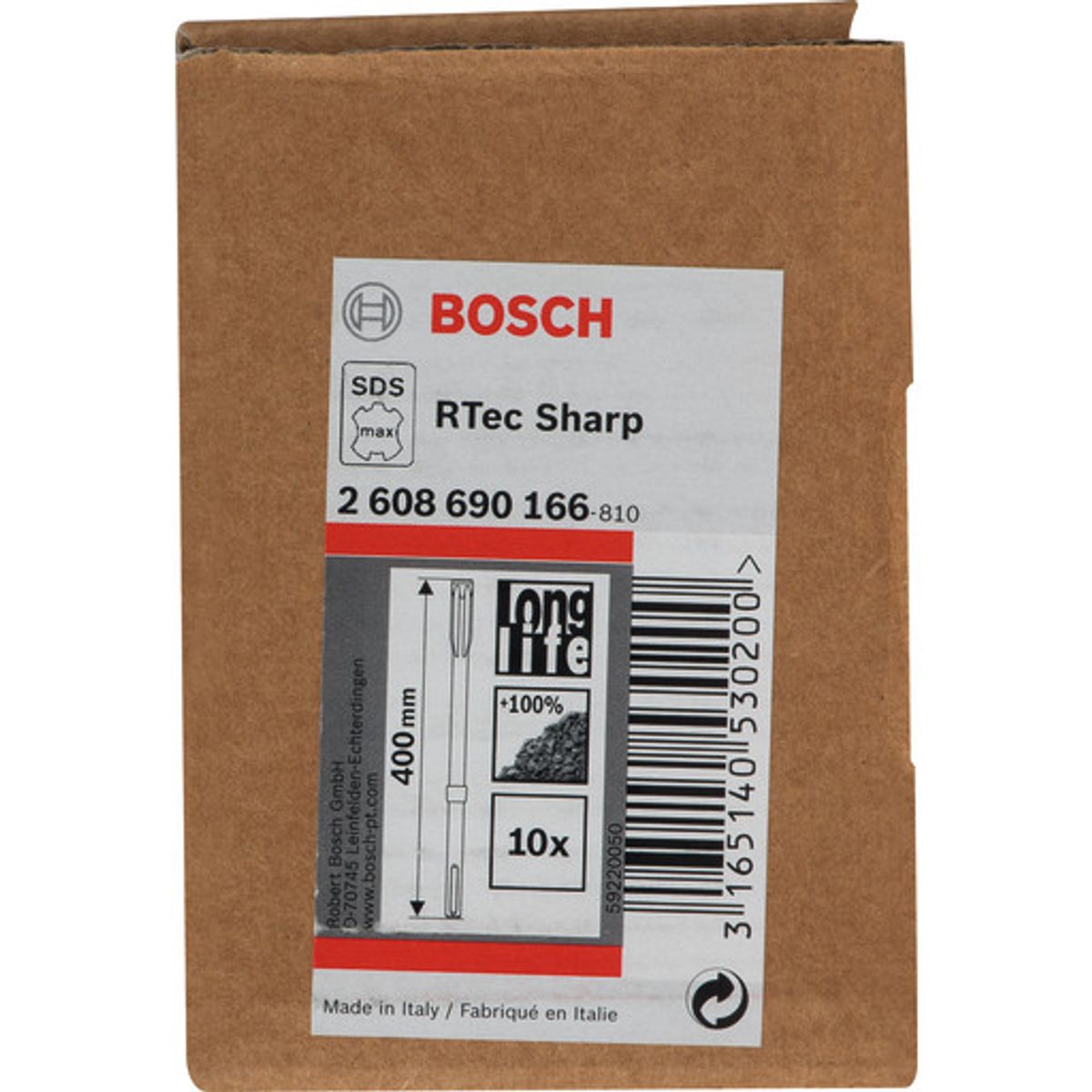 Bosch fladmejsel RTec Sharp SDS-max, 400 mm, 10 stk.