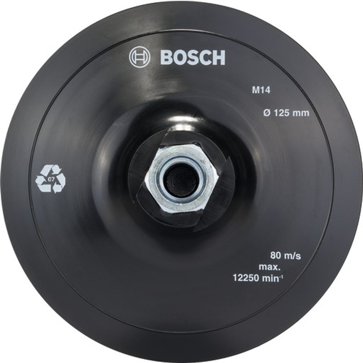 Bosch gummibagskive til GWS, velcro, 125 mm