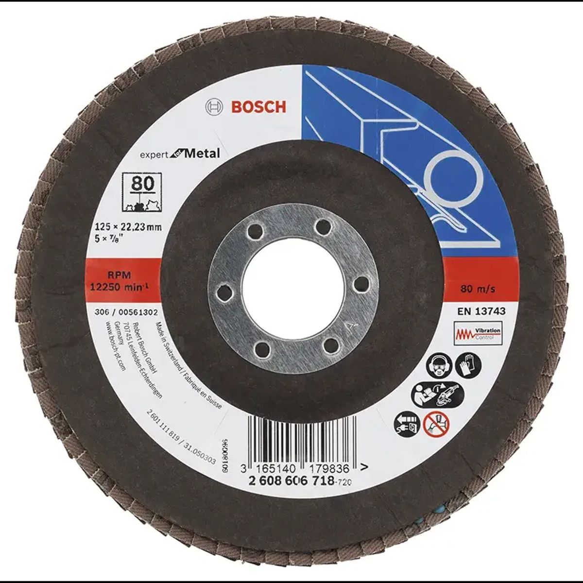 Bosch Lamelslibeskive B:m 125x22mm K80 Skrå - 2608606718