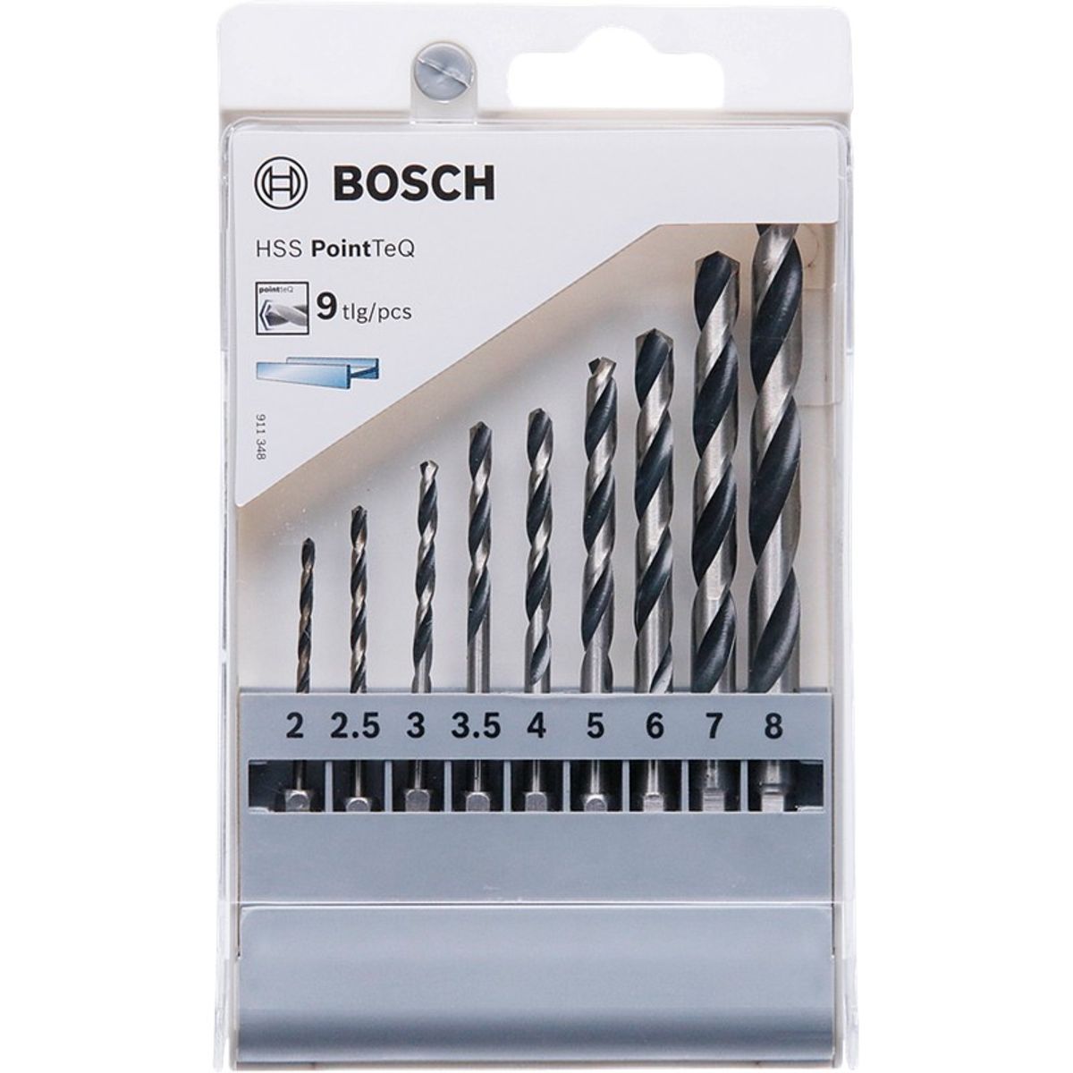 Bosch Metalborsæt POINTTEQ HEX HSS 2-8mm 9DELE