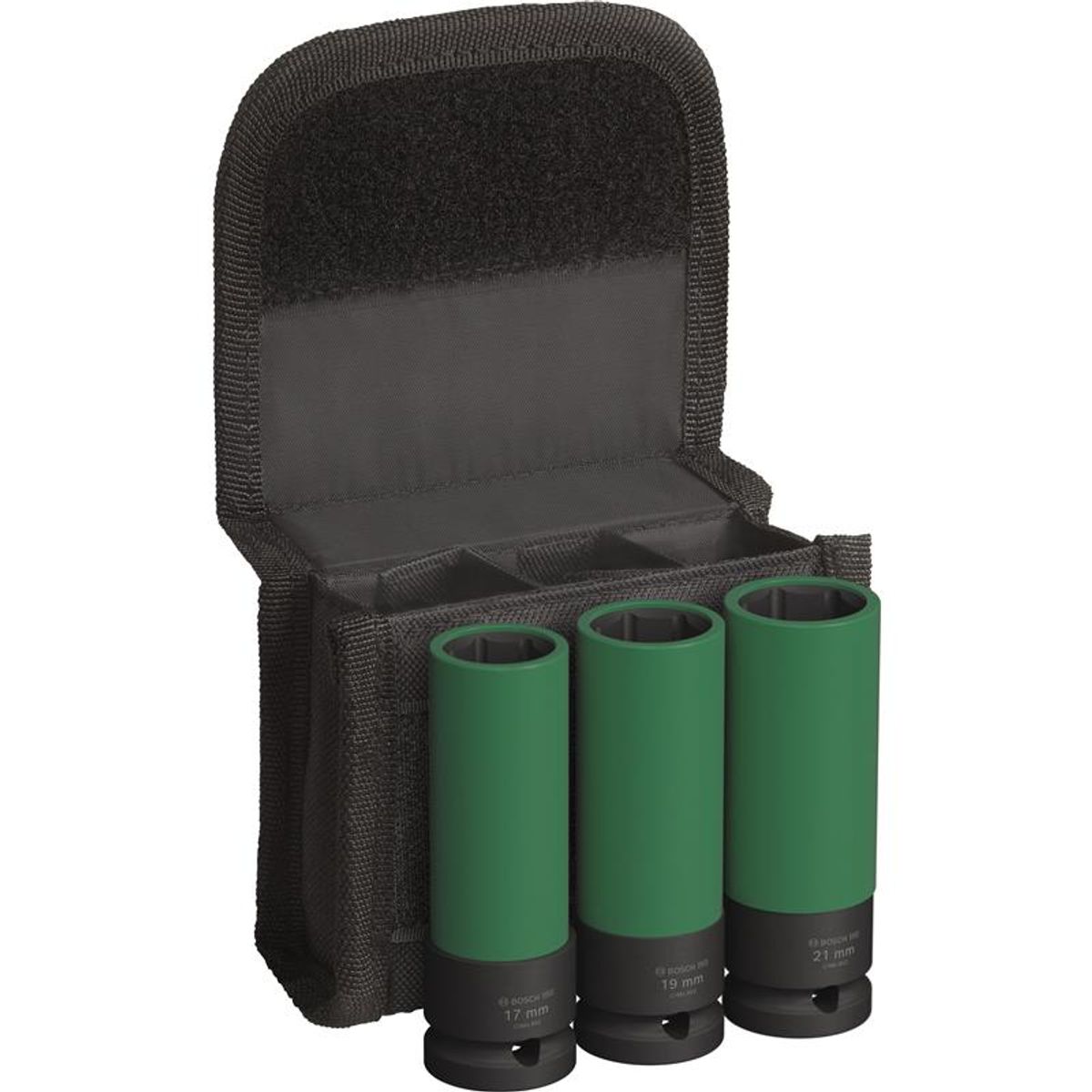 Bosch PRO Impact Socket Set med PET-dæksler, 1/2", ekstra dyb, 3 stk.