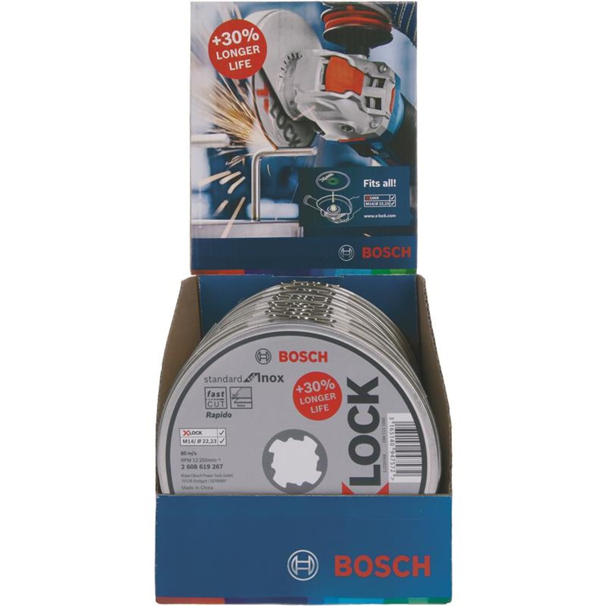 Bosch PRO Stainless Steel and Metal X-Lock skæreskive, 125 x 1 x 22,23 mm