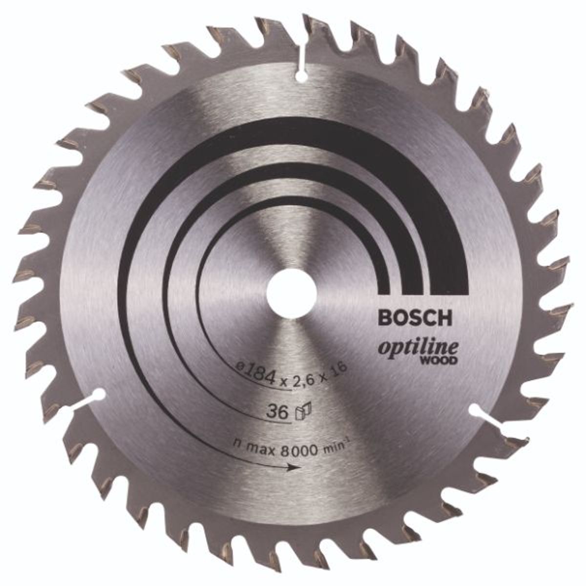 Bosch RUNDSAVKL OPTILINE 184X2,6X16MM 36 TDR