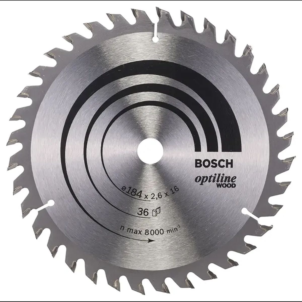 Bosch Rundsavsklinge.optiline 184x2,6x16 Mm 36 Tdr - 2608640818