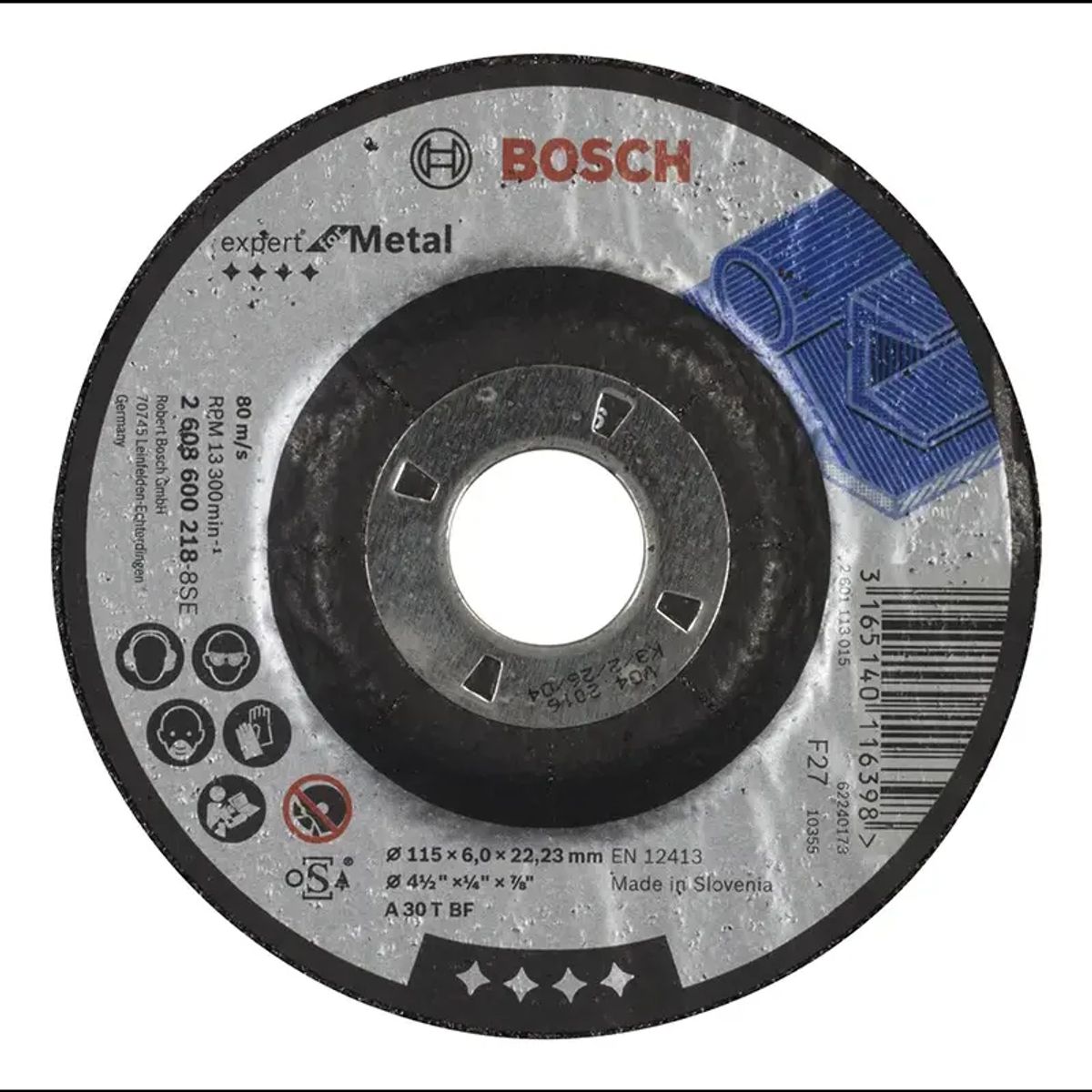 Bosch Skrubskive 115 / 6 Mm Metal - 2608600218