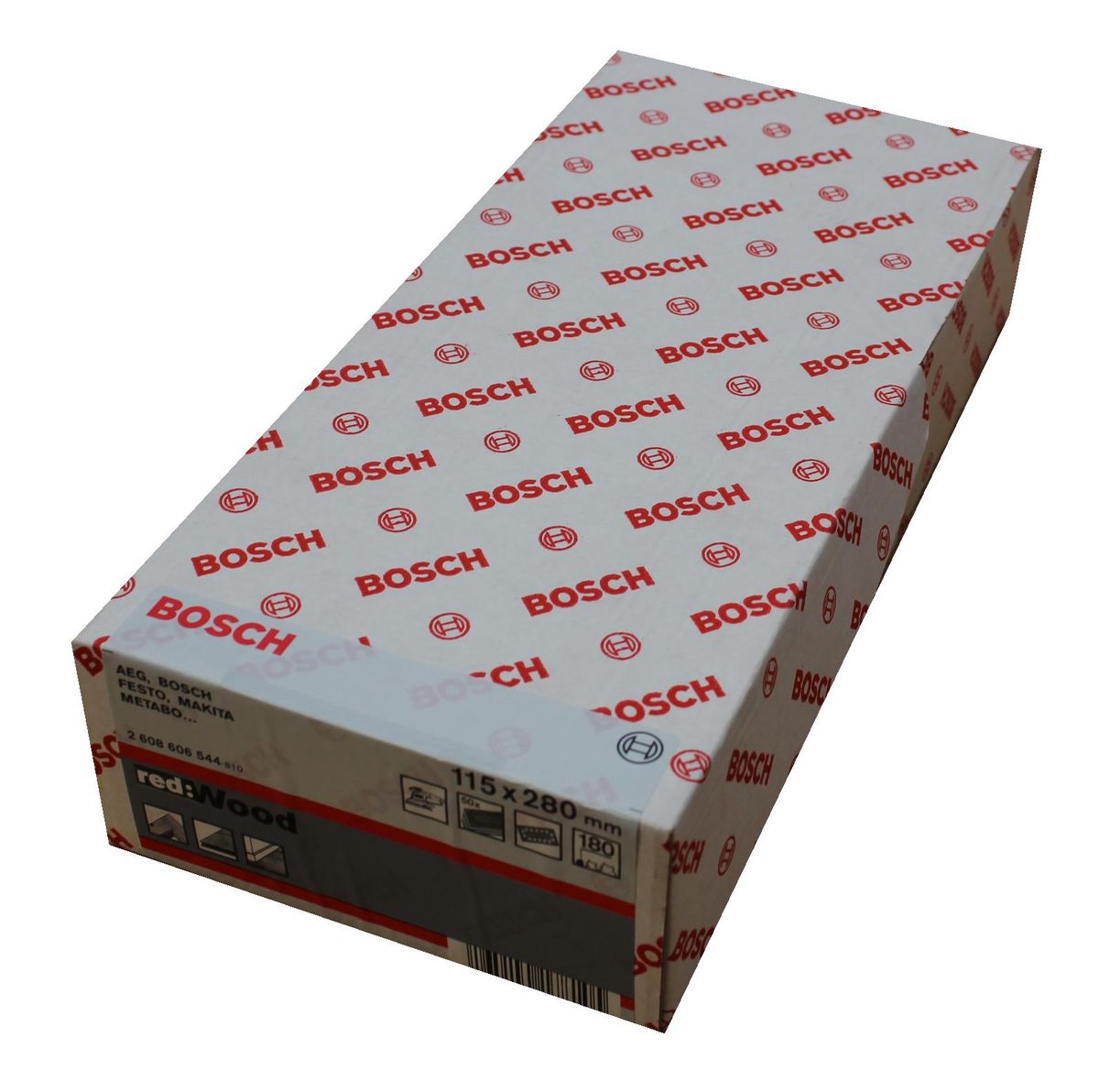 Bosch slibeark 115x280 korn 180 50 ark red wood