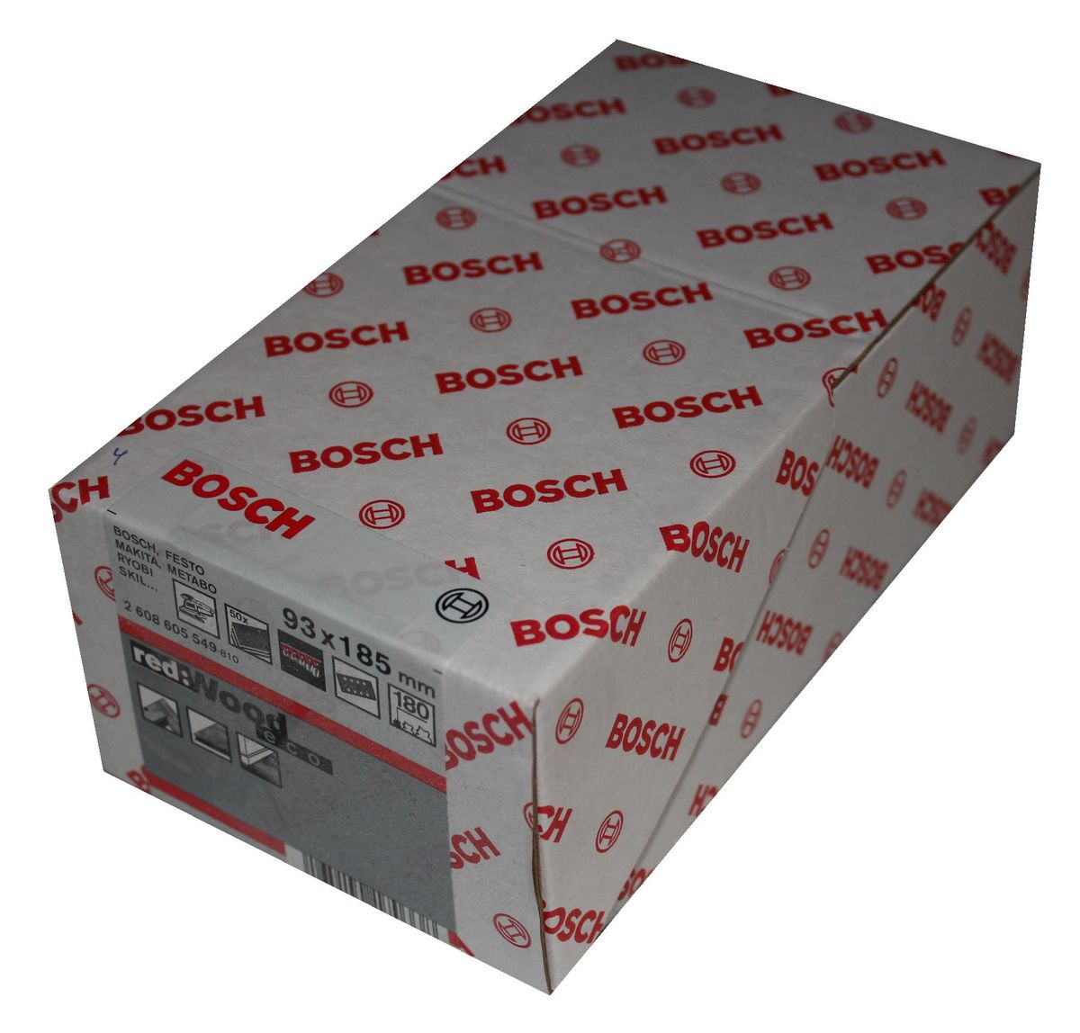 Bosch slibeark 93x185 korn 180 50 ark Red Wood