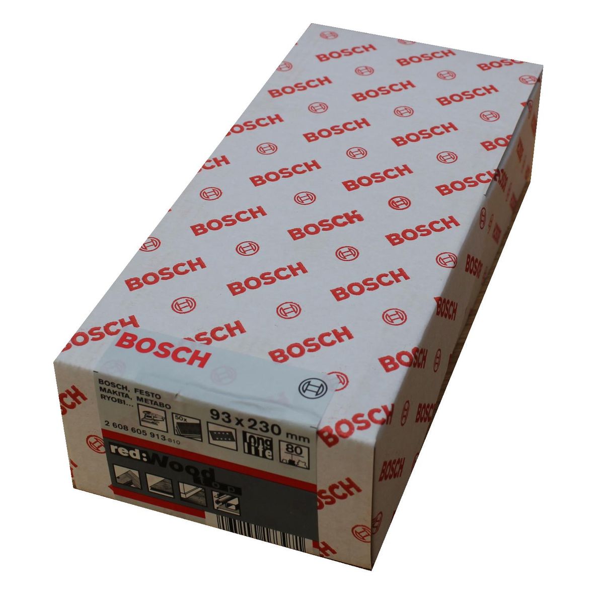 Bosch slibeark 93x230 korn 80 50 ark Red Wood