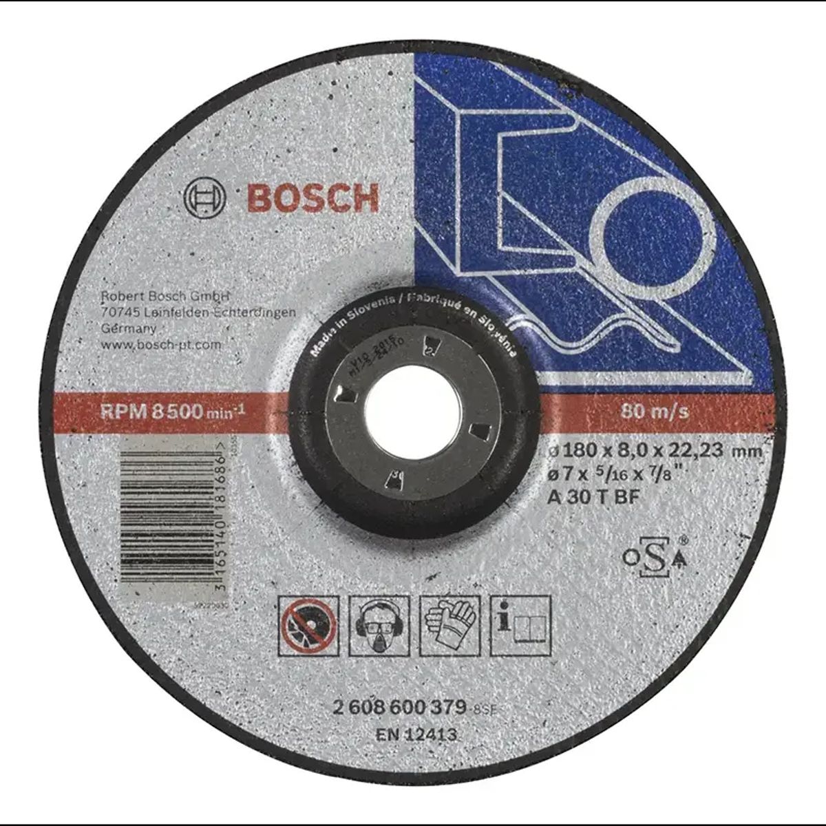 Bosch Slibeskive Metal Ø180x8 - 2608600379