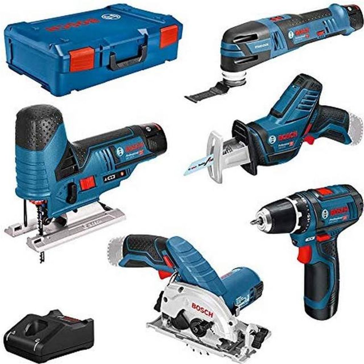 Bosch Toolkit 12V 5 PAK GSR 12V-15/GST 12V-70/GOP 12V-28/GKS 12V-26/GSA 12V-14 3X3,0AH GAL 12V-40 XL-B