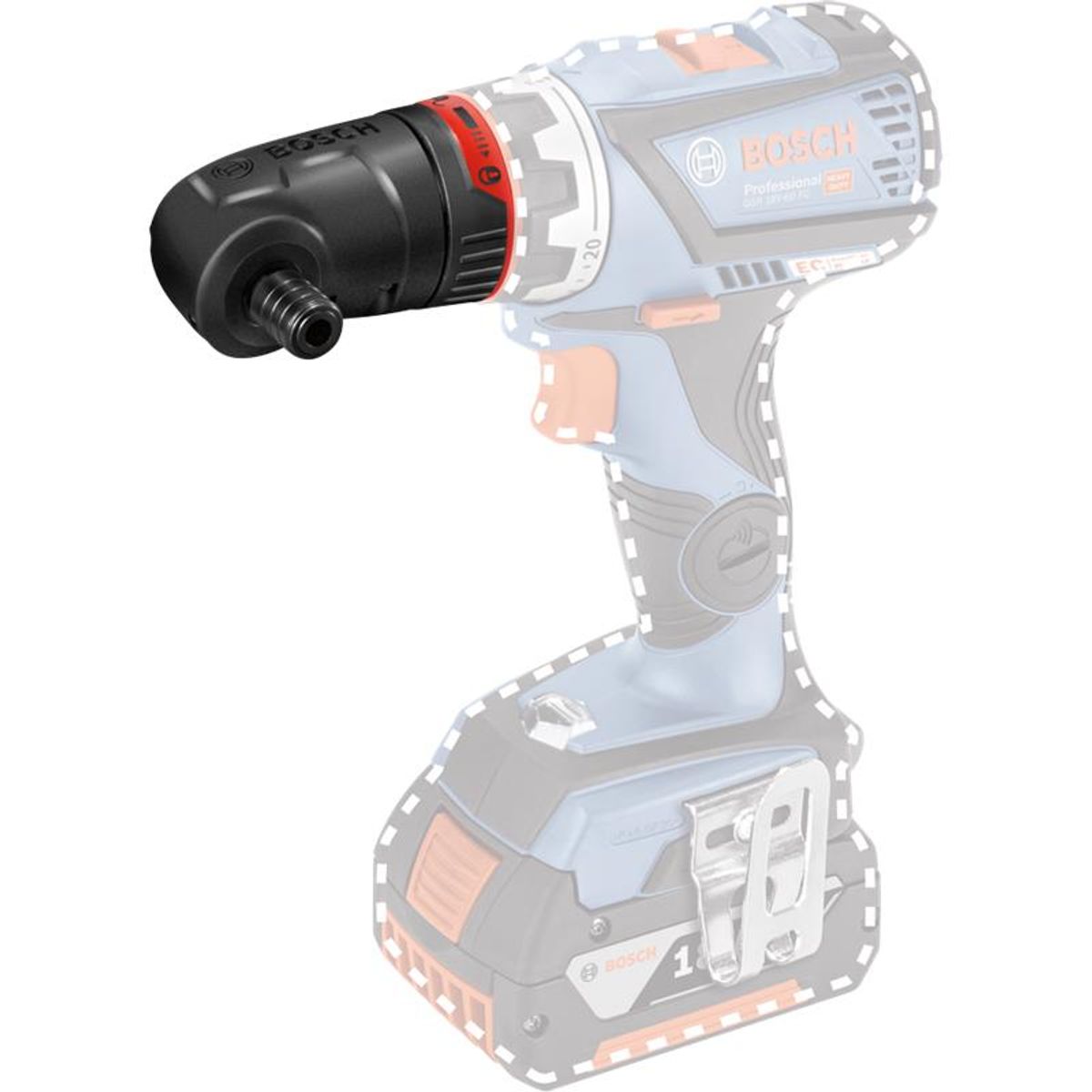 Bosch Vinkelborepatron GFA 18-W TIL GSR 18V-60 FC