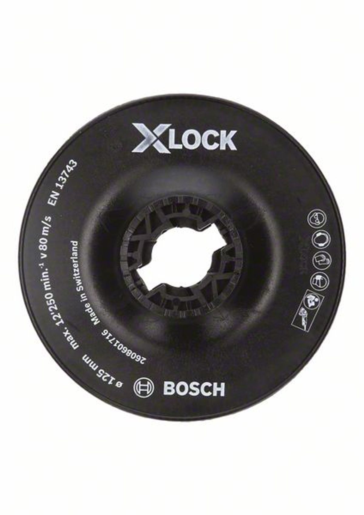 Bosch X-LOCK-bagskive, 125 mm, hård