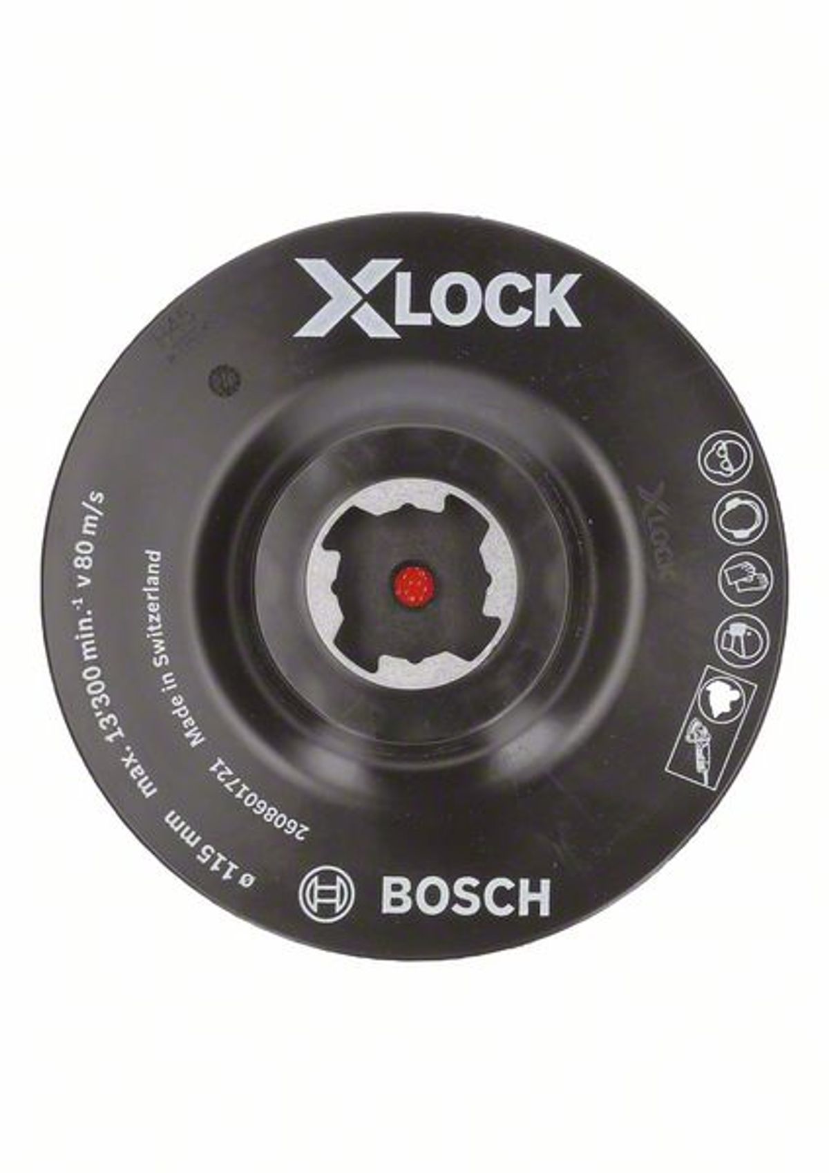 Bosch X-LOCK-bagskive med velcro, 115 mm