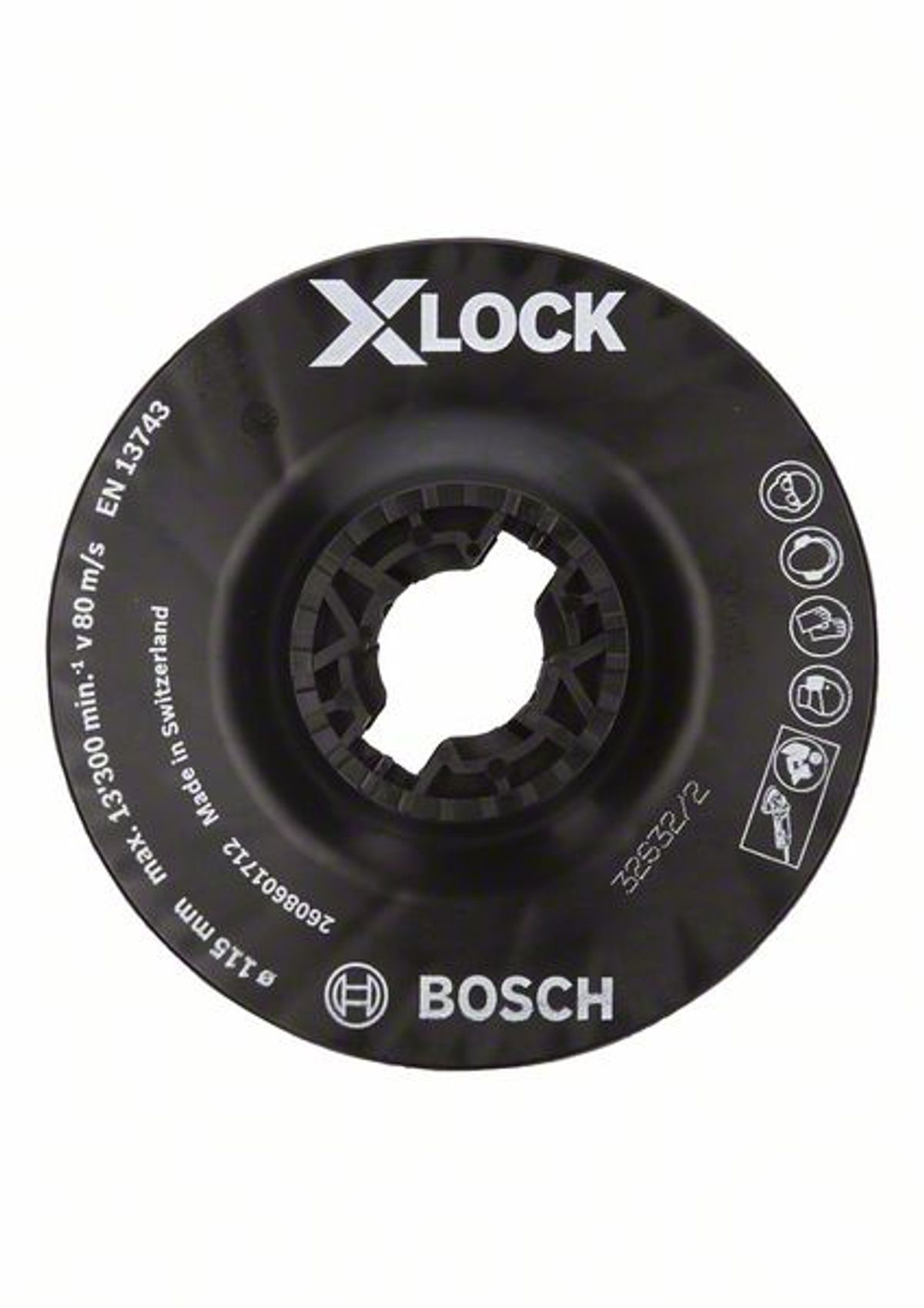 Bosch X-LOCK-bagskive, middelhård 115mm