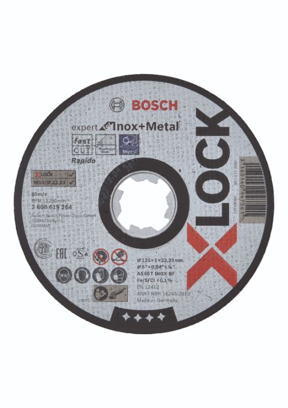 Bosch X-LOCK Expert for Inox and Metal-skæreskive 125 x 22,2 x 1,0mm