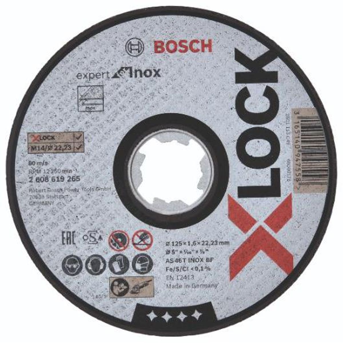 Bosch X-LOCK Expert for Inox-skæreskive 125 x 22,2 x 1,6mm