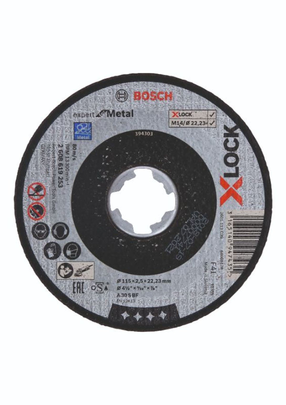 Bosch X-LOCK Expert for Metal-skæreskive 115 x 22,2 x 2,5mm