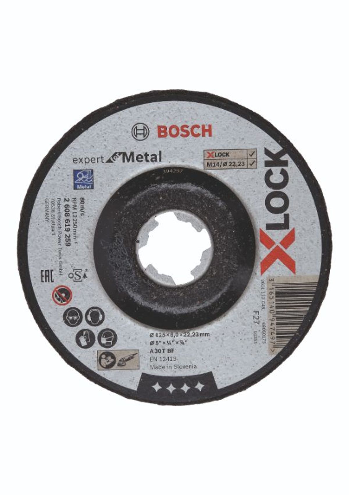 Bosch X-LOCK Expert for Metal-slibeskive 125 x 22,2 x 6mm