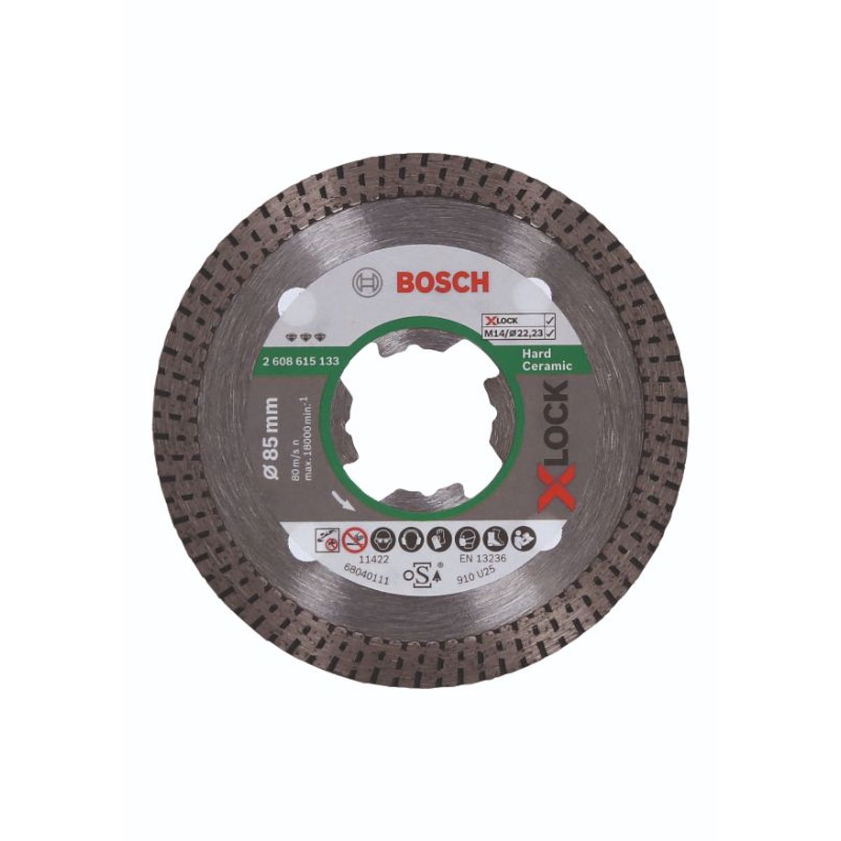 Bosch X-LOCK Hard Ceramic-diamantskæreskive, 85x22,23x1,4x7