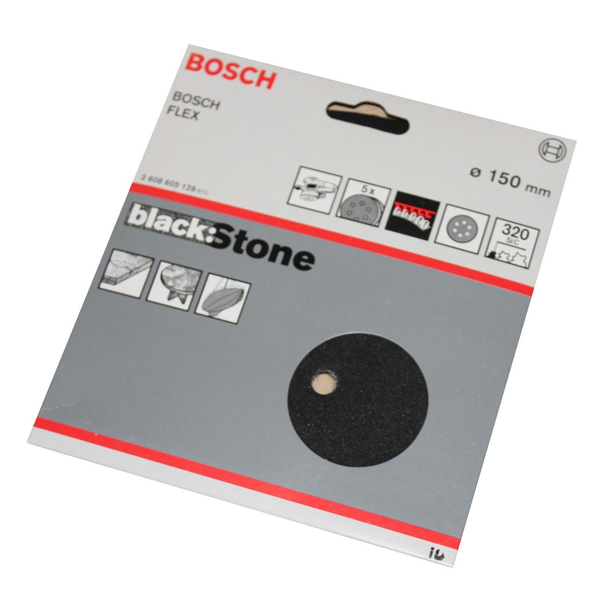 Bosch Ø150 excenterslibepapir korn 320 black stone