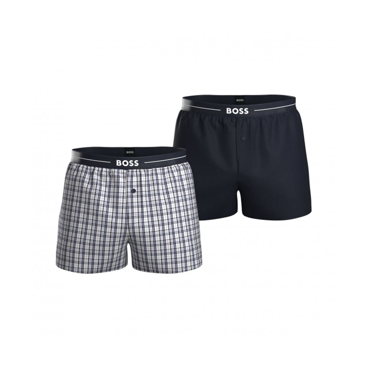 BOSS 2pak multifarvet pyjamasshorts m. logo til herre