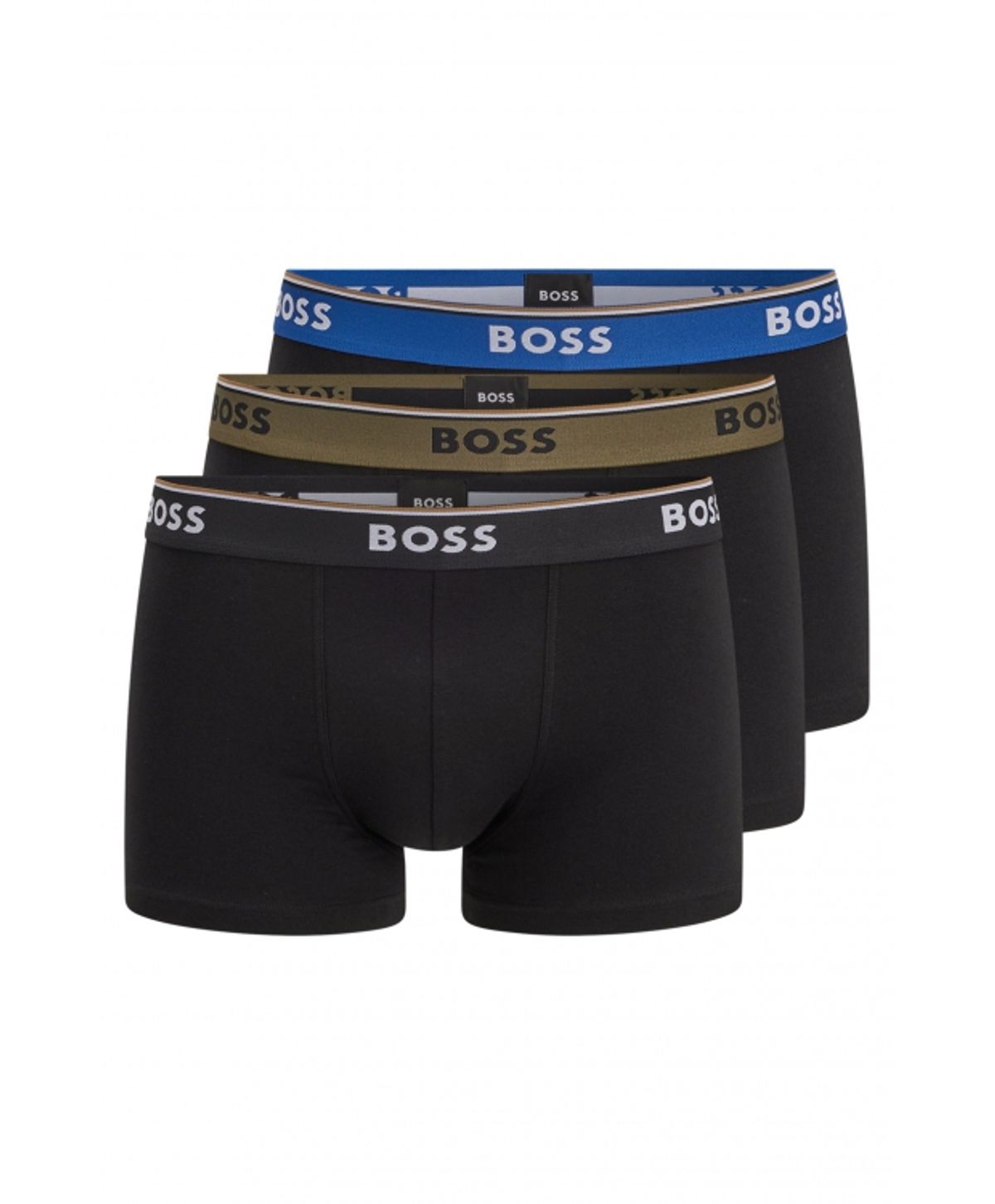 BOSS 3pak underbukser/boksershorts med stræk og logo-linning i sort til herre.