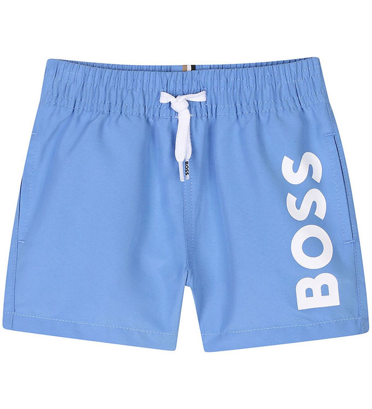 BOSS Badeshorts - Blå m. Hvid