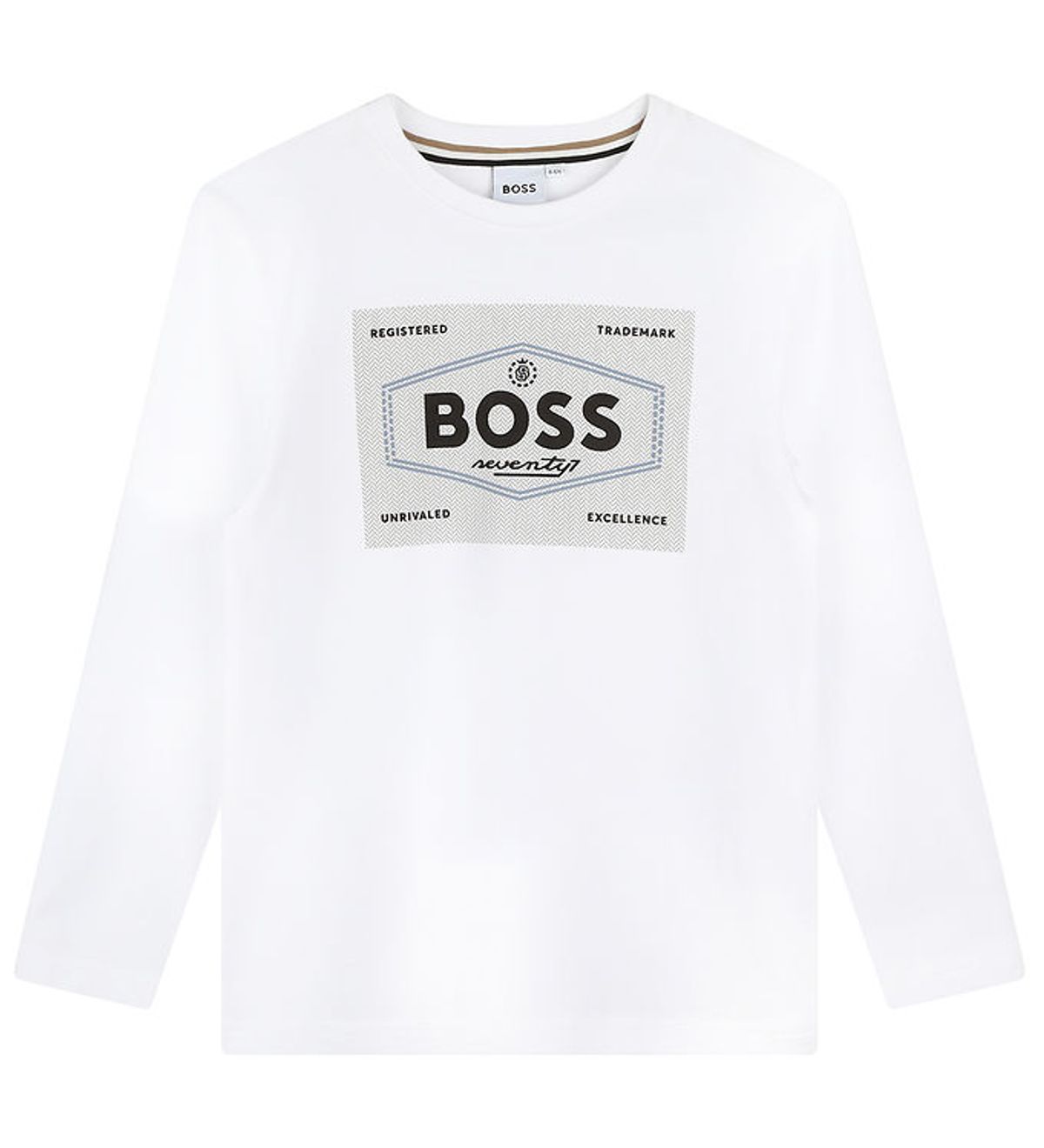 BOSS Bluse - Hvid m. Sort