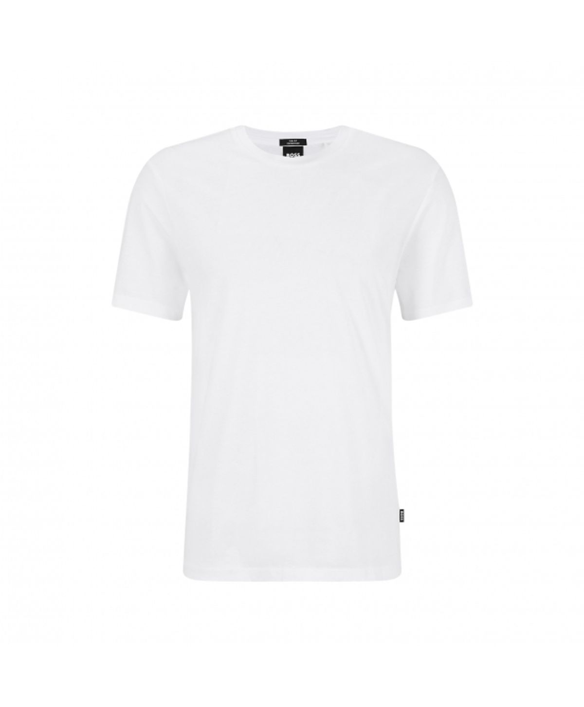 BOSS kortærmet merceriseret t-shirt i hvid til herre| Slim fit|