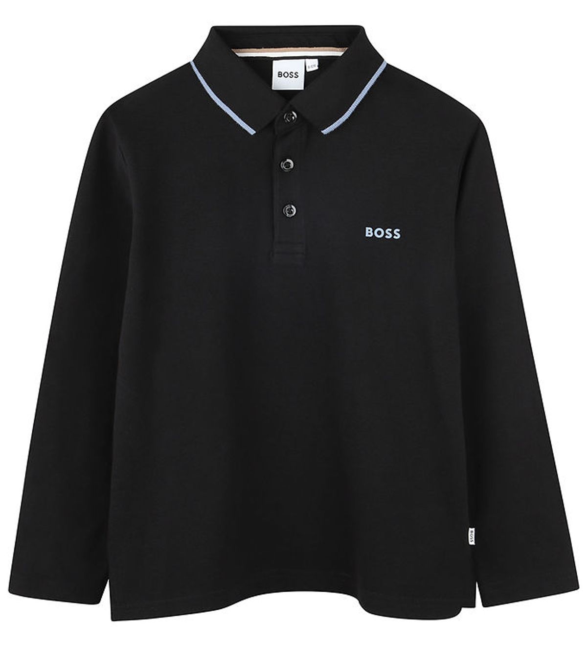 BOSS Polobluse - Sort m. Blå