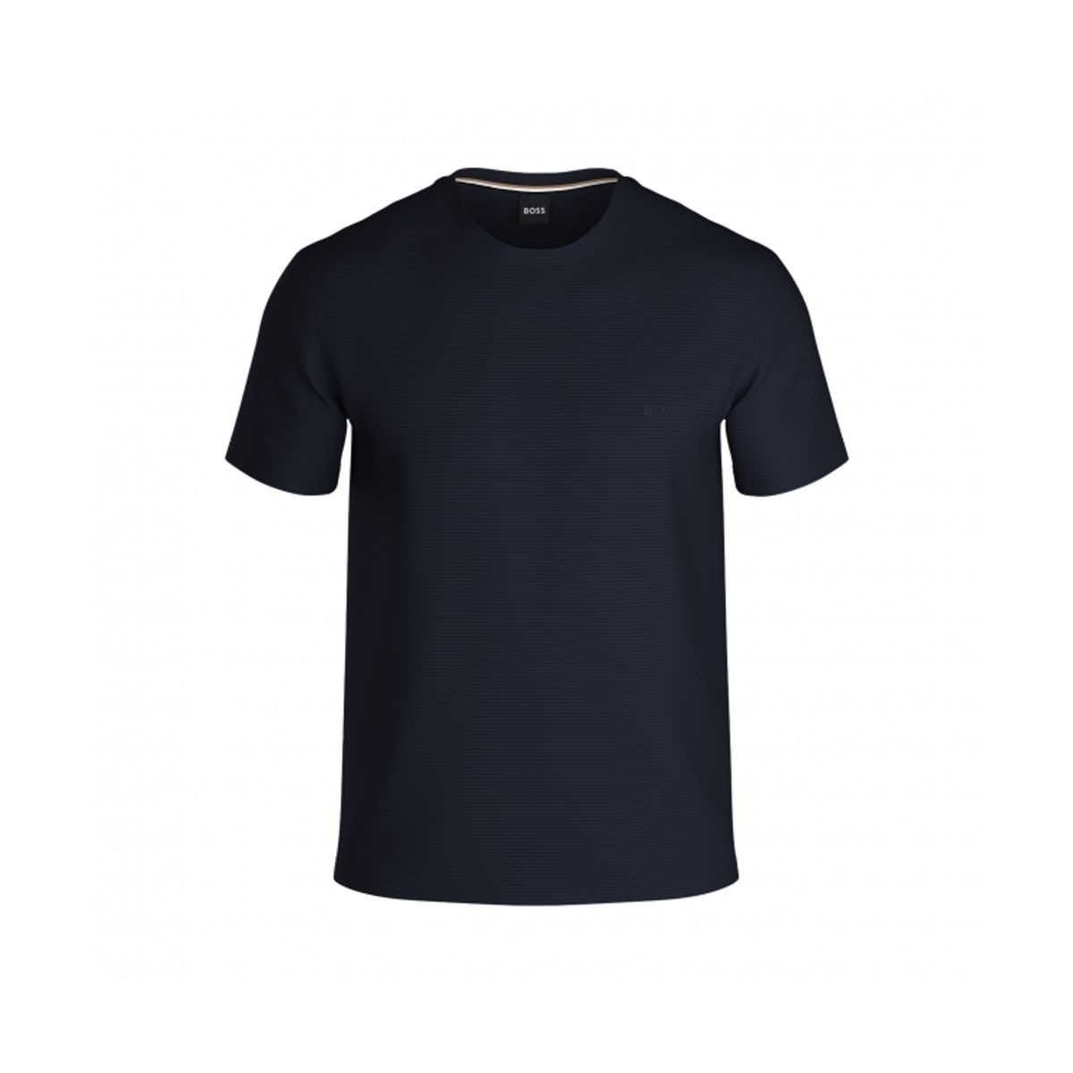 BOSS Ribbet t-shirt i navy til herre