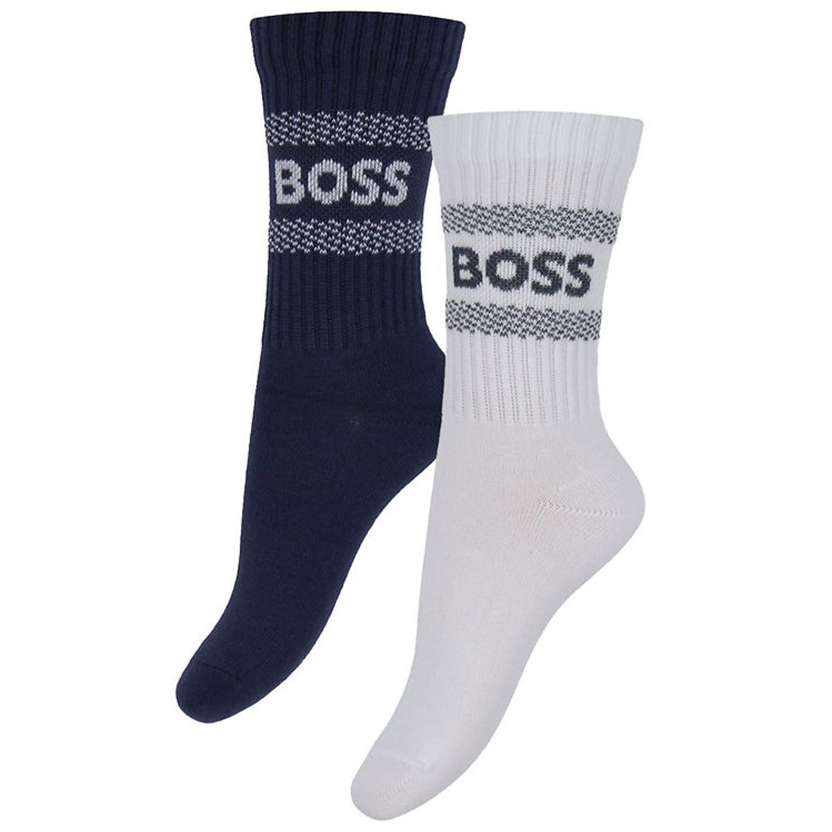 BOSS Strømper - 2-pak - Casual - Navy/Hvid