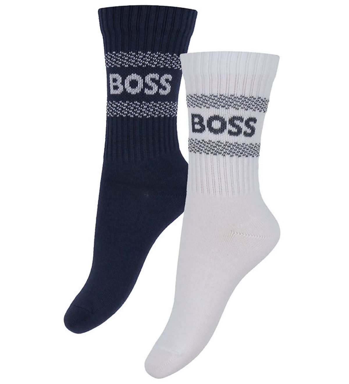 BOSS Strømper - 2-pak - Casual - Navy/Hvid