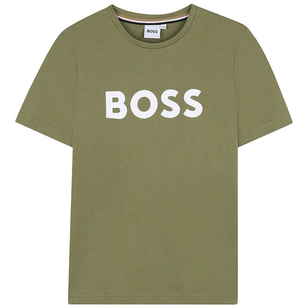 BOSS T-shirt - Dark Green m. Hvid