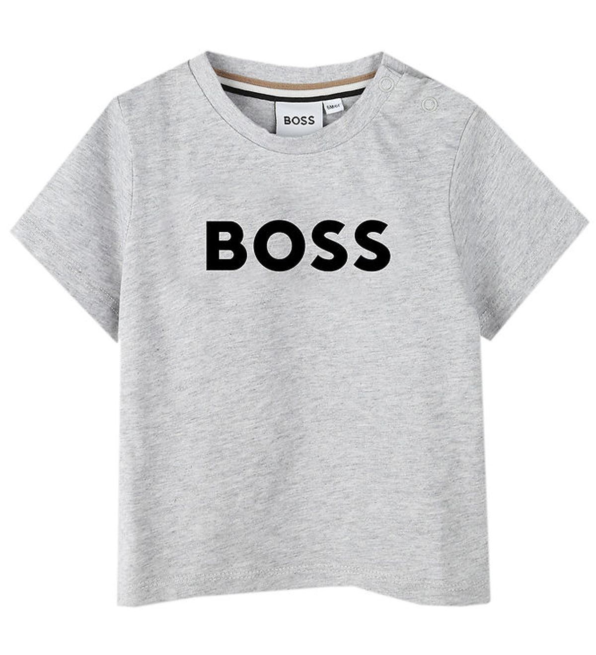 BOSS T-shirt - Gråmeleret m. Sort