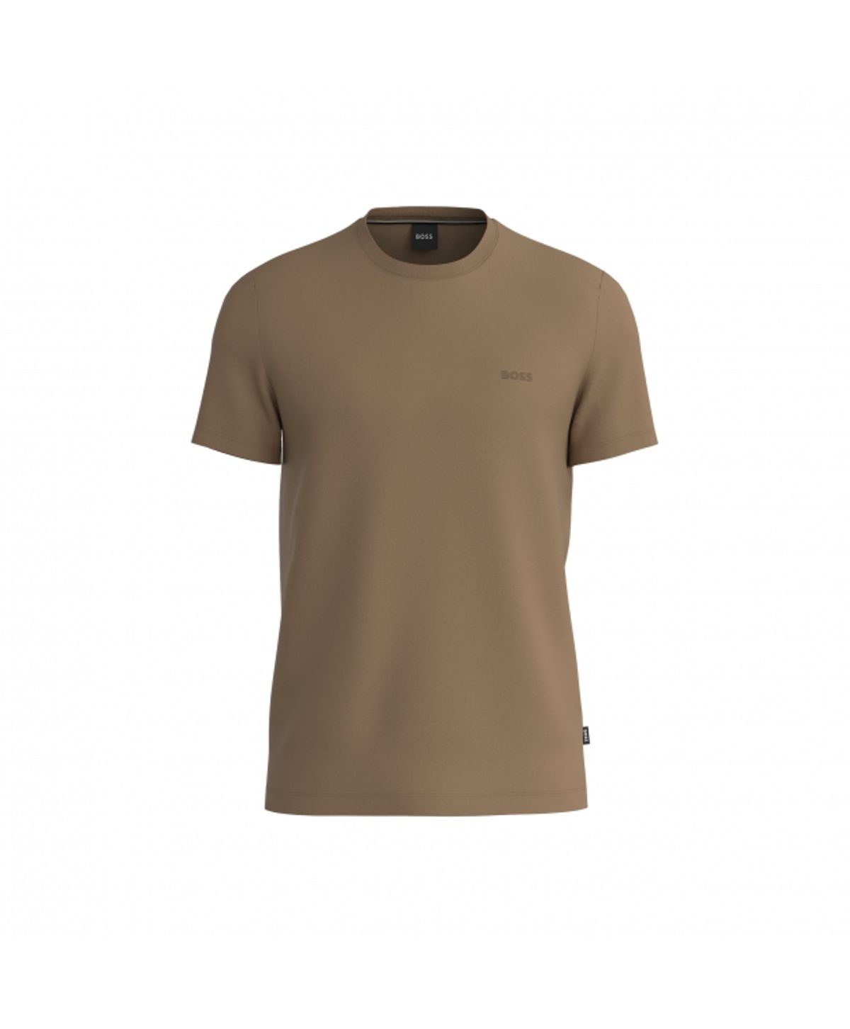 BOSS t-shirt med crew neck i beige til herre| Regular fit |