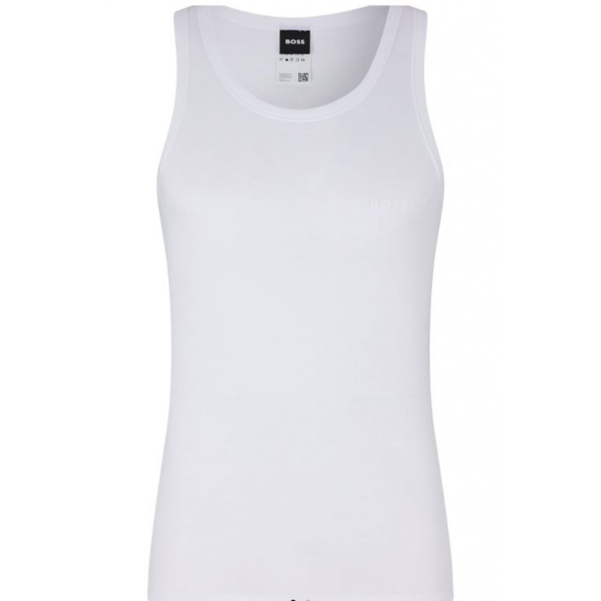 BOSS tank top m. logo i hvid til herre