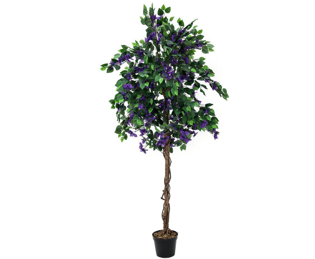 Bougainvillea kunsttræ 150 cm med lavendel farvede blomster