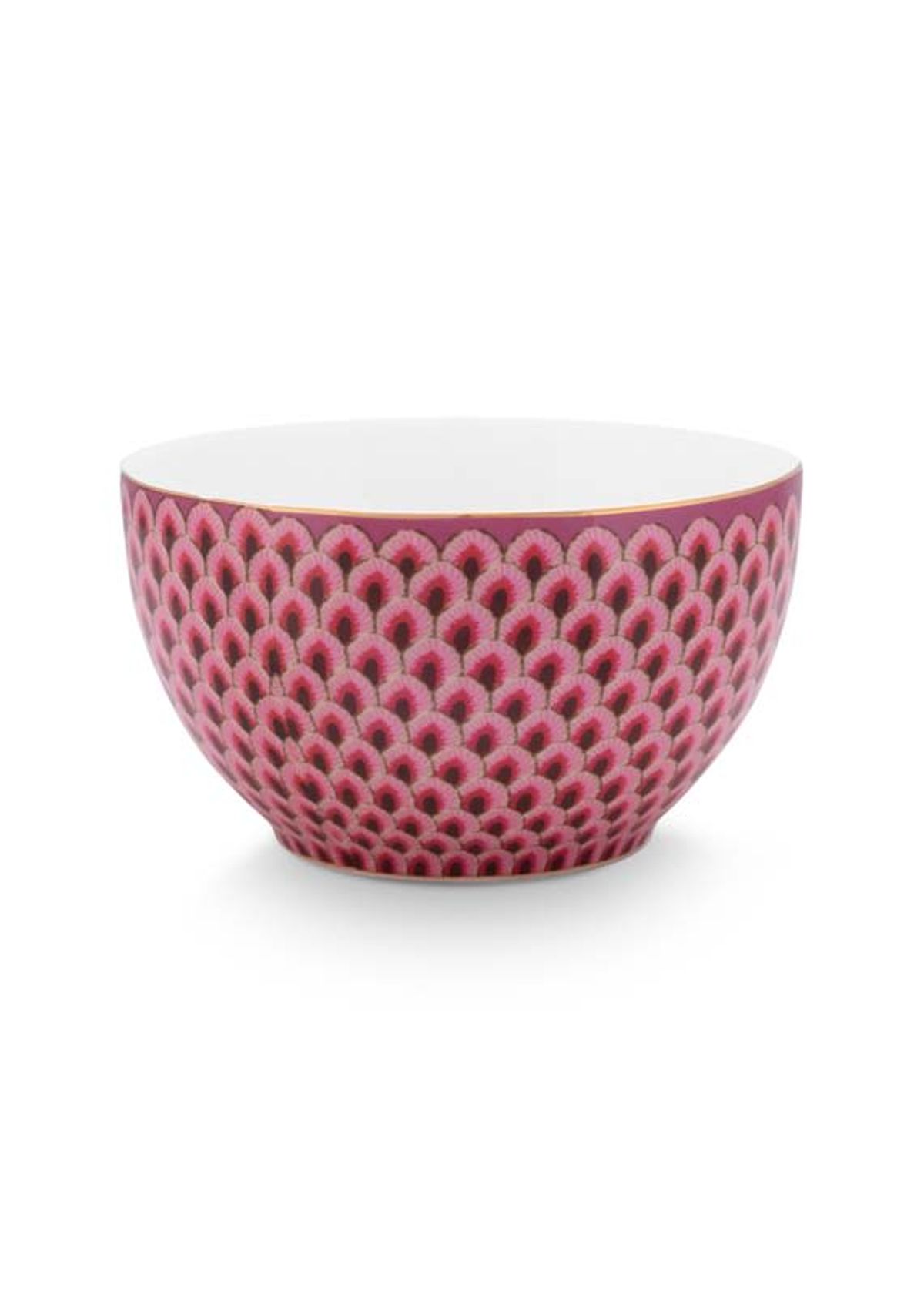 Bowl Flower Festival Scallop Dark Pink 9.5cm