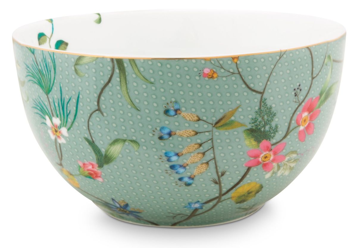 Bowl Jolie Flowers Blue 12cm